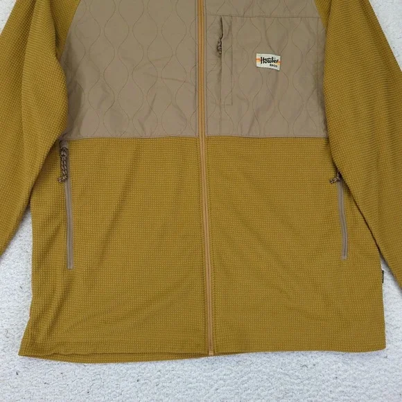 Howler Bros Talisman Fleece Jacket Mens Size Large Full Zip Lined Gorpcore Dijon - Picture 4 of 7